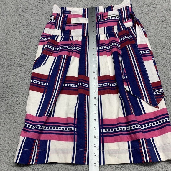 TULLE Skirt Medium Pencil Tulip High Waisted Plaid Belted Pleated Pockets - Picture 5 of 15